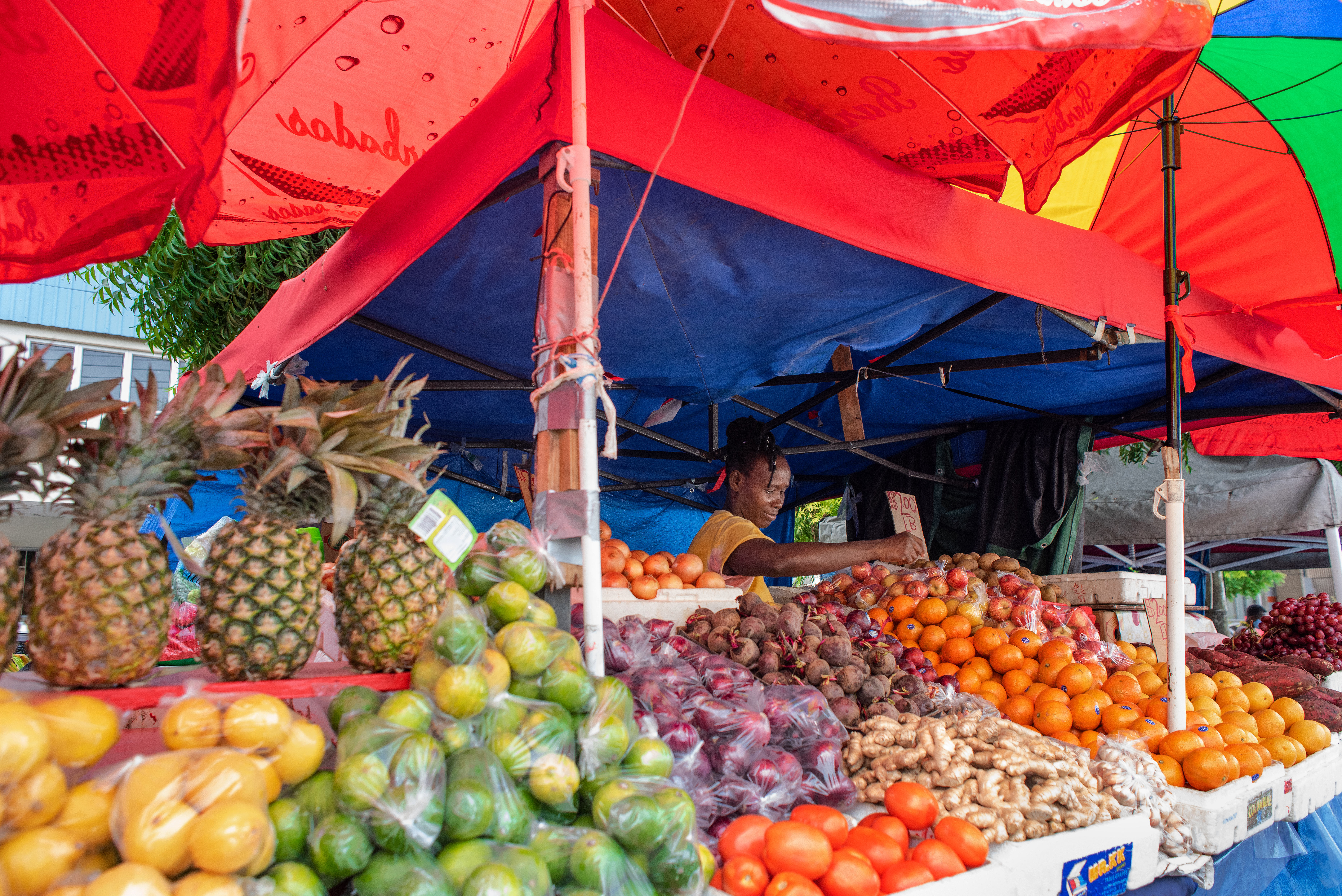 A fruit stall in Barbados