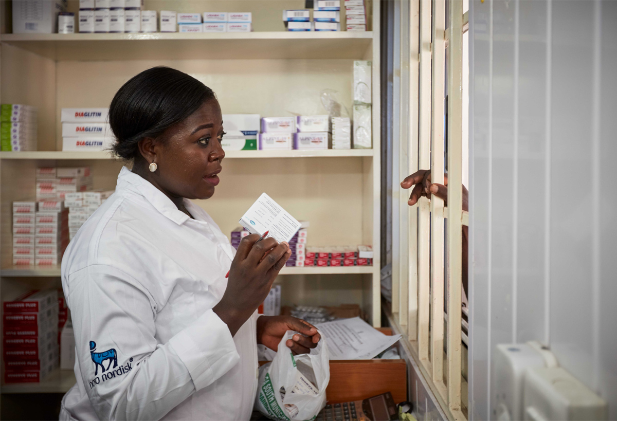 Clinic pharmacist in Ghana