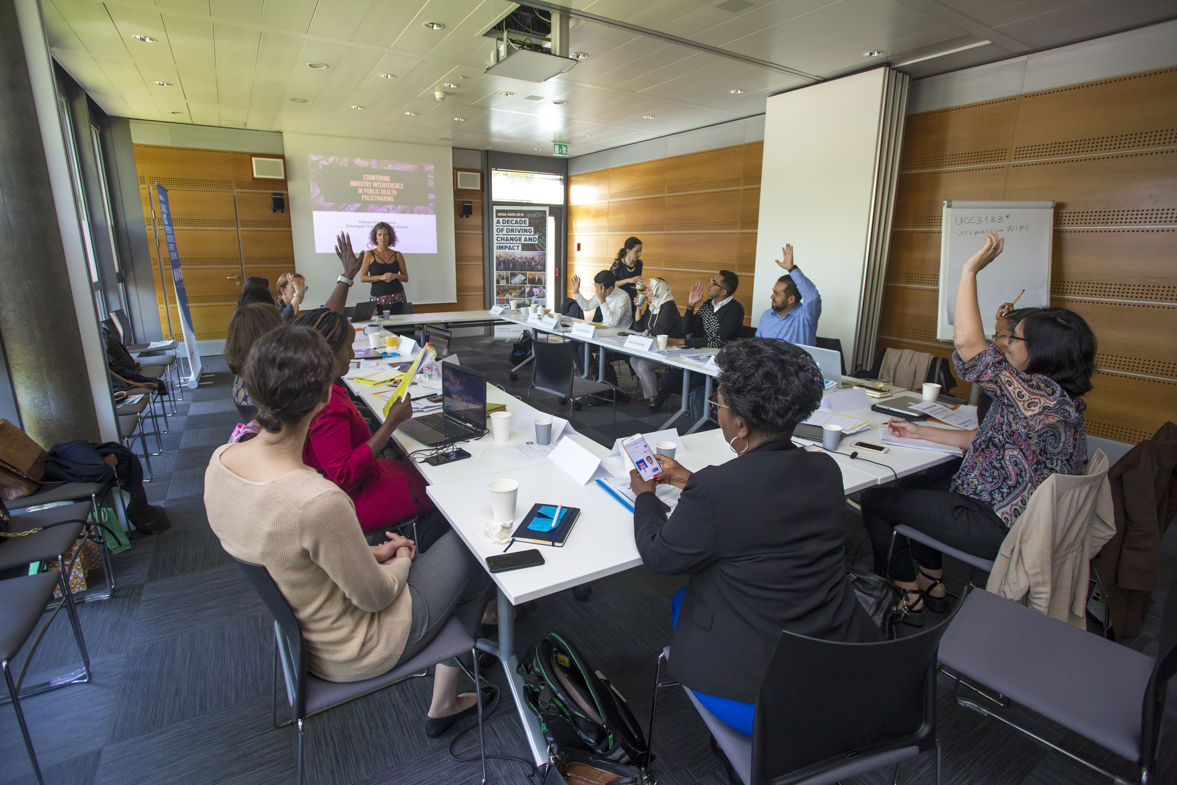 Participants of NCD Alliance training on TFA elimination, 23 May 2019 in Geneva