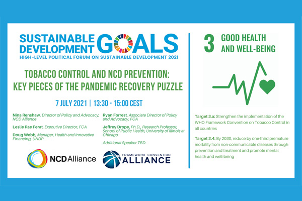 HLP Event flyer on tobacco control and NCDs