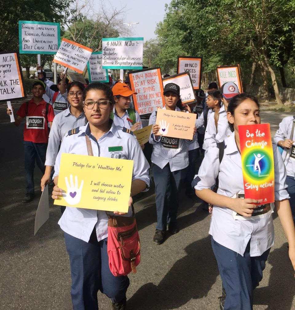 Students in India, organised by the NGO HRIDAY, joined Walk the Talk, 20-21 May