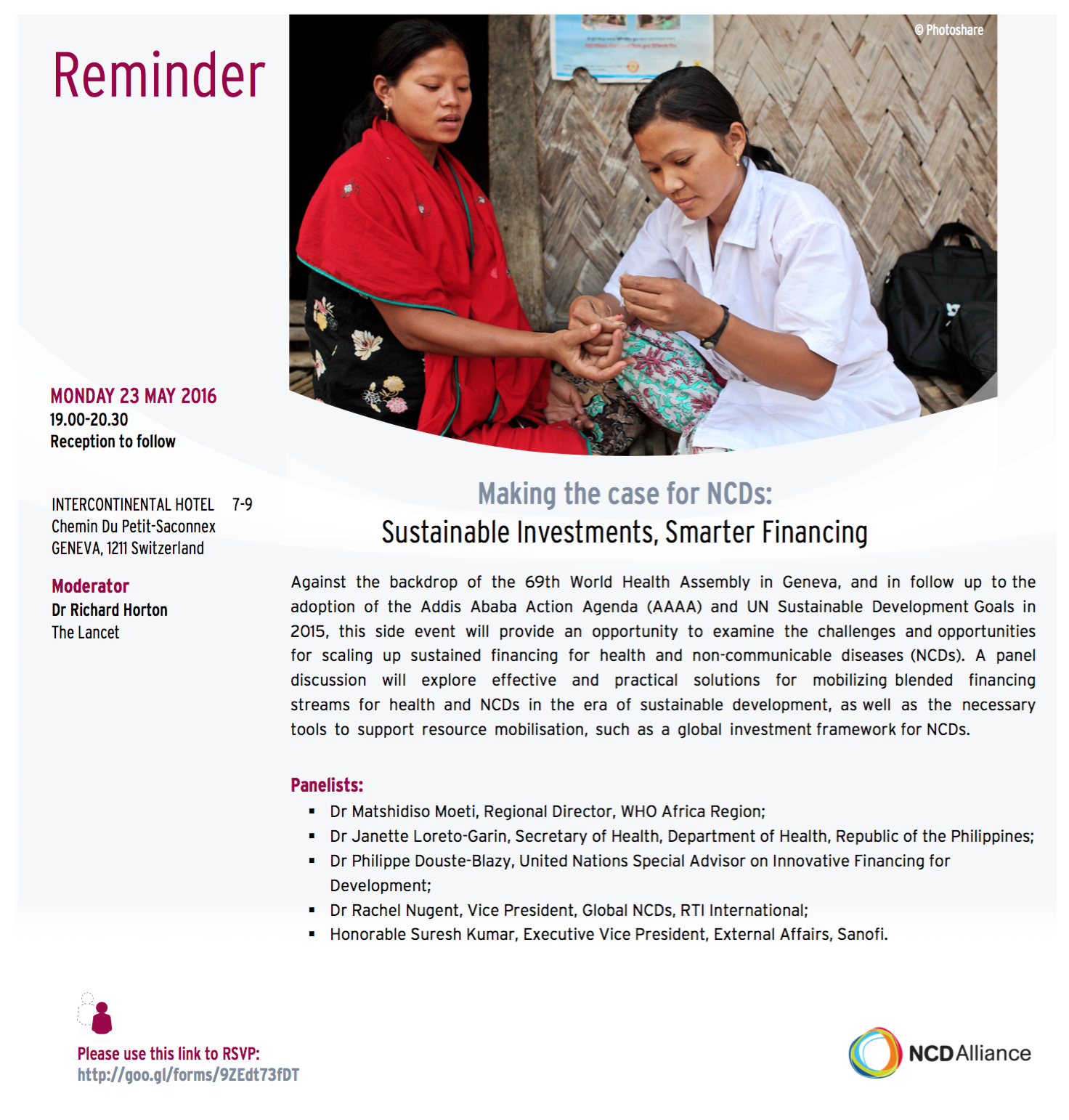 WHA69 Financing Side Event Invite