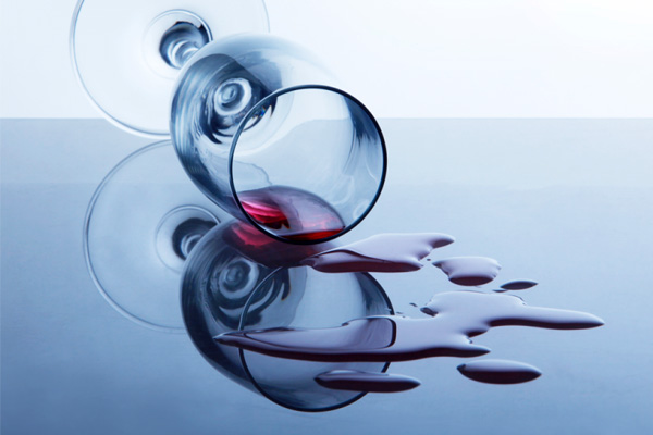 spilled wine glass small