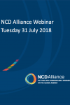 NCD Alliance Webinar, 31 July 2018