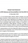 Sharjah Youth Statement on NCD Advocacy and Accountability in the Post-2015 Era