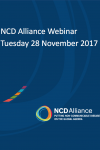 NCD Alliance Webinar, 28 November 2017