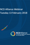 NCD Alliance Webinar, 13 February 2018