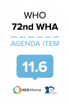 72nd WHO WHA Statement on Item 11.6 Health, environment and climate change