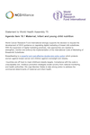 WHA75 Joint Statement on Agenda Item 18.1: Maternal, infant and young child nutrition