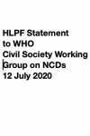 HLPF Statement to WHO -  WHO Civil Society Working Group on NCDs 
