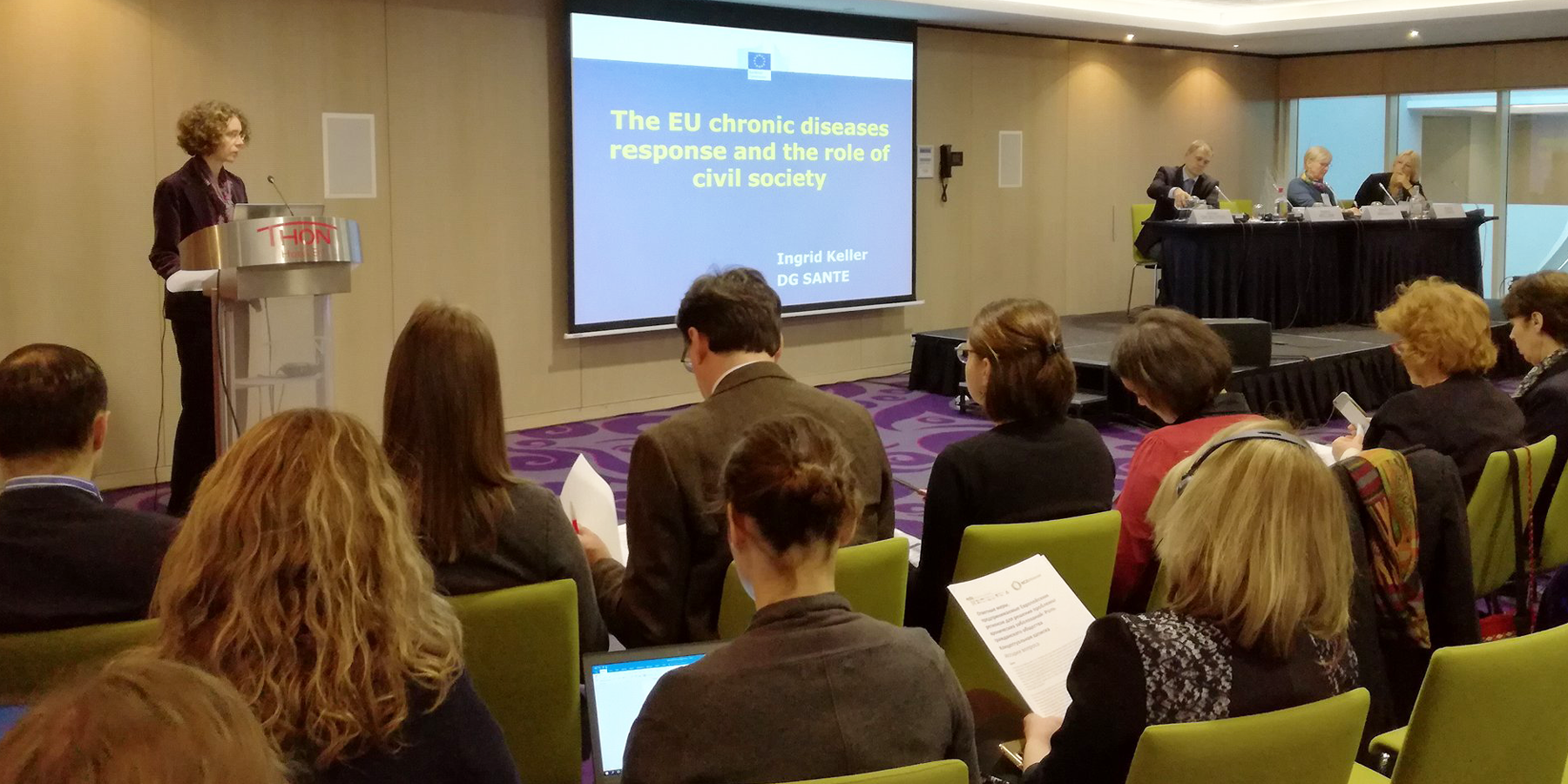Ingrid Keller speaks on civil society NCD reponse in the European Region