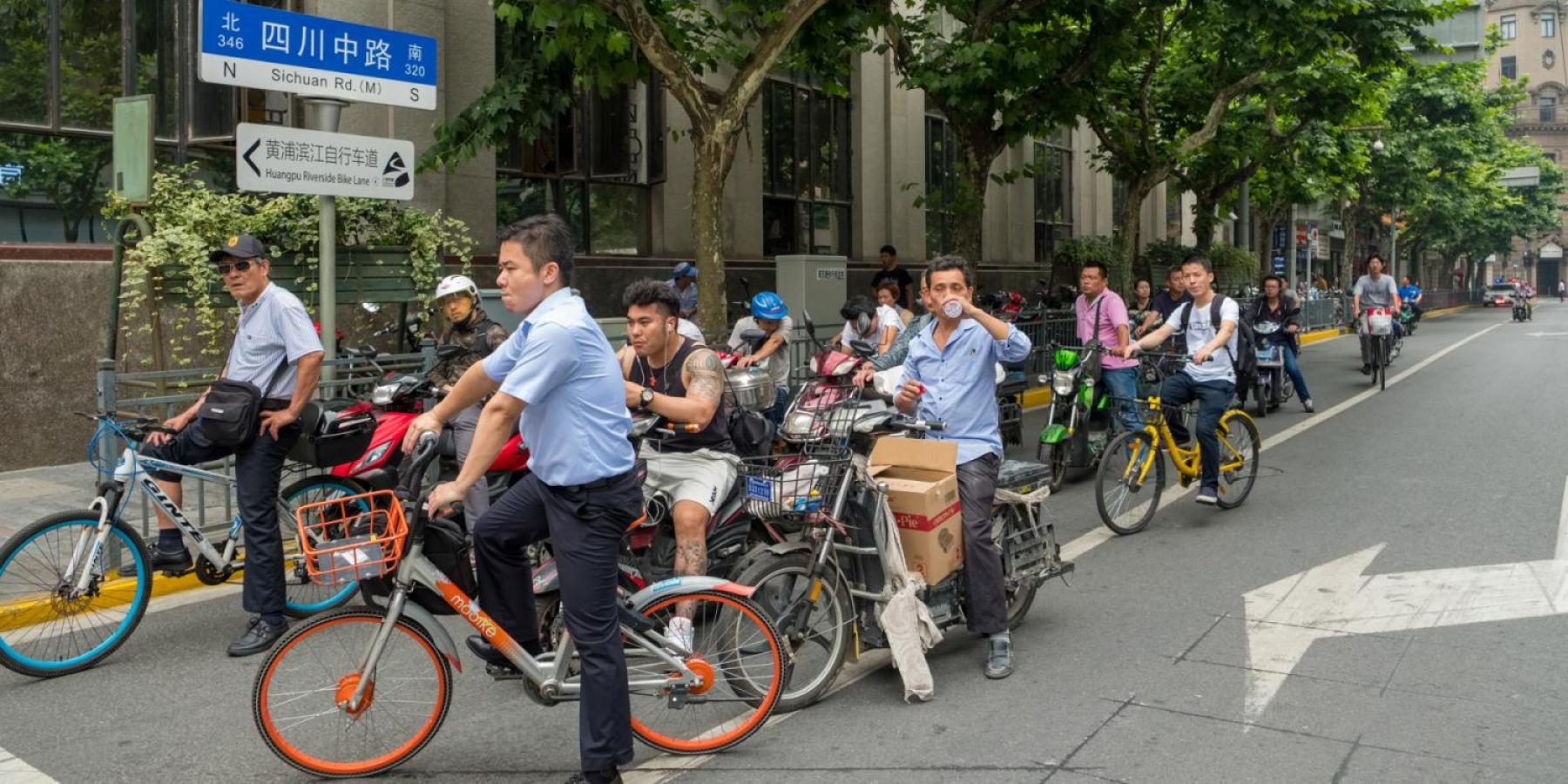 Cycling in Shanghai