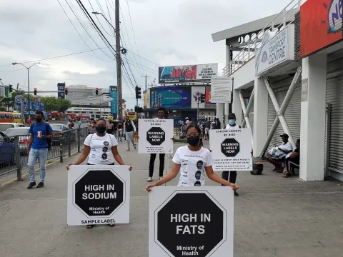 Healthy Caribbean Coalition campaigns for warning labels for unhealthy products in Jamaica 