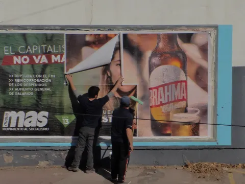 Alcohol advertising being replaced with electoral propaganda in Argentina 