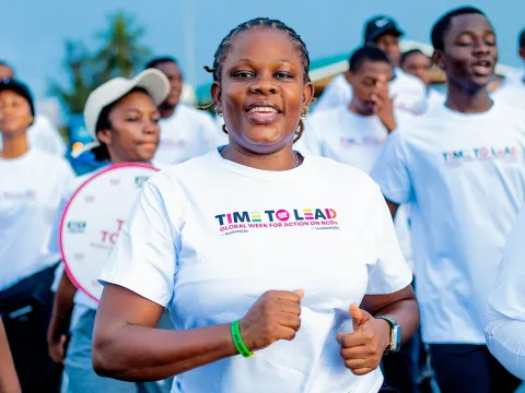 Tanzana NCDA advocate during a Global Week for Action event