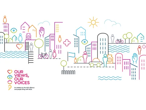 Our Views Our Voices initiative brand background preview