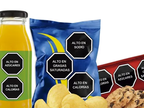 ultra processed foods with warning labels on them