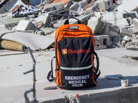 Direct Relief delivered emergency medical supplies to help the community of Mexico Beach devastated by Hurricane Michael in October 2018 © Zack Wittman for Direct Relief