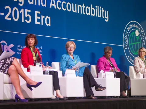 Speakers on stage at the 2015 Forum