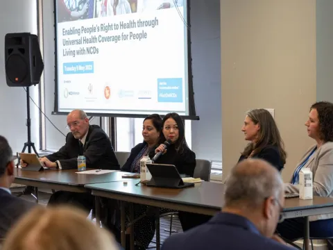NCD Diarist Mariana Gomez at the Enabling the right to health through UHC event