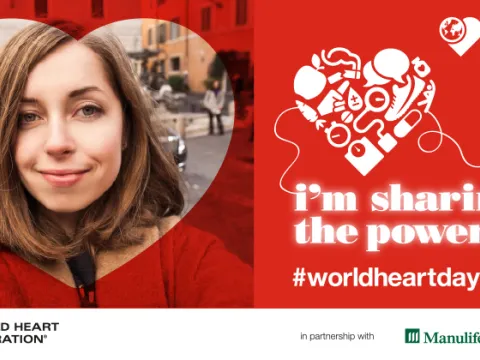 'I'm sharing the power' banner - World Heart Day 2017