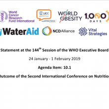 144th WHO EB Statement on Item 10.1 Outcome of the Second International Conference on Nutrition