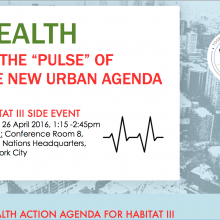 Health as the "Pulse" of the New Urban Agenda