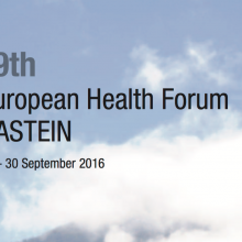 19th European Health Forum Gastein - "Demographics and Diversity in Europe - New Solutions for Health"