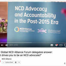 2015 Global NCD Alliance Forum delegates answer: "What drives you to be an NCD advocate?" 