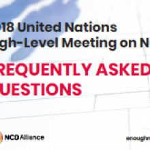 FAQ: 2018 United Nations High-Level Meeting on NCDs 
