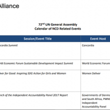 72nd Session of the UN General Assembly NCD Themed Side Events & Activities 