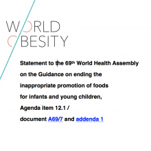 WHA69 Agenda Item 12.1 Statement on the Guidance on ending the inappropriate promotion of foods for infants and young children