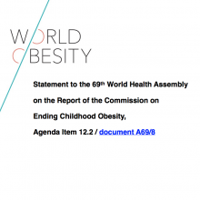 WHA69 Agenda Item 12.2 Statement on the Report of the Commission on Ending Childhood Obesity ECHO