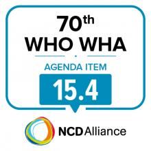  70th WHO WHA Agenda Item 15.4: Outcome of the Second International Conference on Nutrition (ICN2)