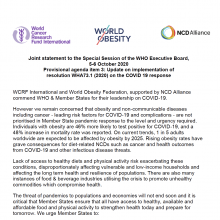 Joint statement to the Special Session of the WHO Executive Board,  5-6 October 2020