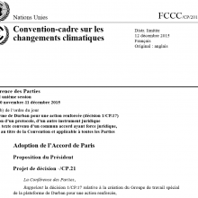 Accord de Paris sur le changement climatique