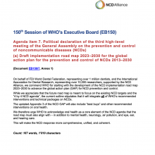 WHO EB 150 Agenda Item 7 Joint Statement on Oral Health
