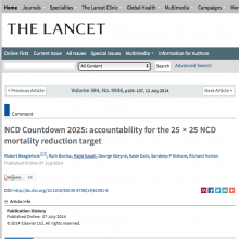 NCD Countdown 2025: accountability for the 25 × 25 NCD mortality reduction target