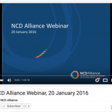 NCD Alliance Webinar, 20 January 2016 (VIDEO)