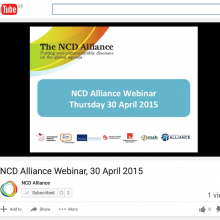 NCD Alliance Webinar, 30 April 2015 (VIDEO)