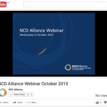 NCD Alliance Webinar, 21 October 2015 (VIDEO)
