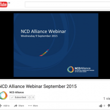 NCD Alliance Webinar, 9 September 2015 (VIDEO)