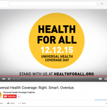 Universal Health Coverage: Right. Smart. Overdue. 
