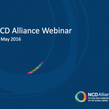 NCD Alliance Webinar, 11 May 2016