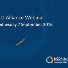 NCD Alliance Webinar, 7 September 2016