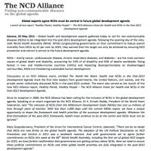 Global experts agree NCDs must be central in future global development agenda