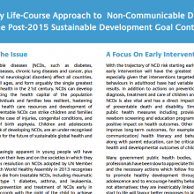 NCD Alliance Policy Brief - Early Lifecourse Approach to NCDs in the Post-2015 Sustainable Development Goal Context