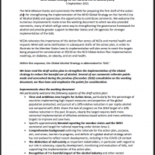 New submission - WHO Global Strategy on the Harmful Use of Alcohol (GAS)  - Action Plan Draft 1