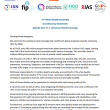 WHA77 Constituency Statement: Universal Health Coverage