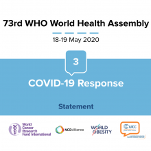 73rd WHO World Health Assembly Statement on Item 3 COVID-19 Response: Reducing risk of COVID-19, Cancer &amp; other NCDs